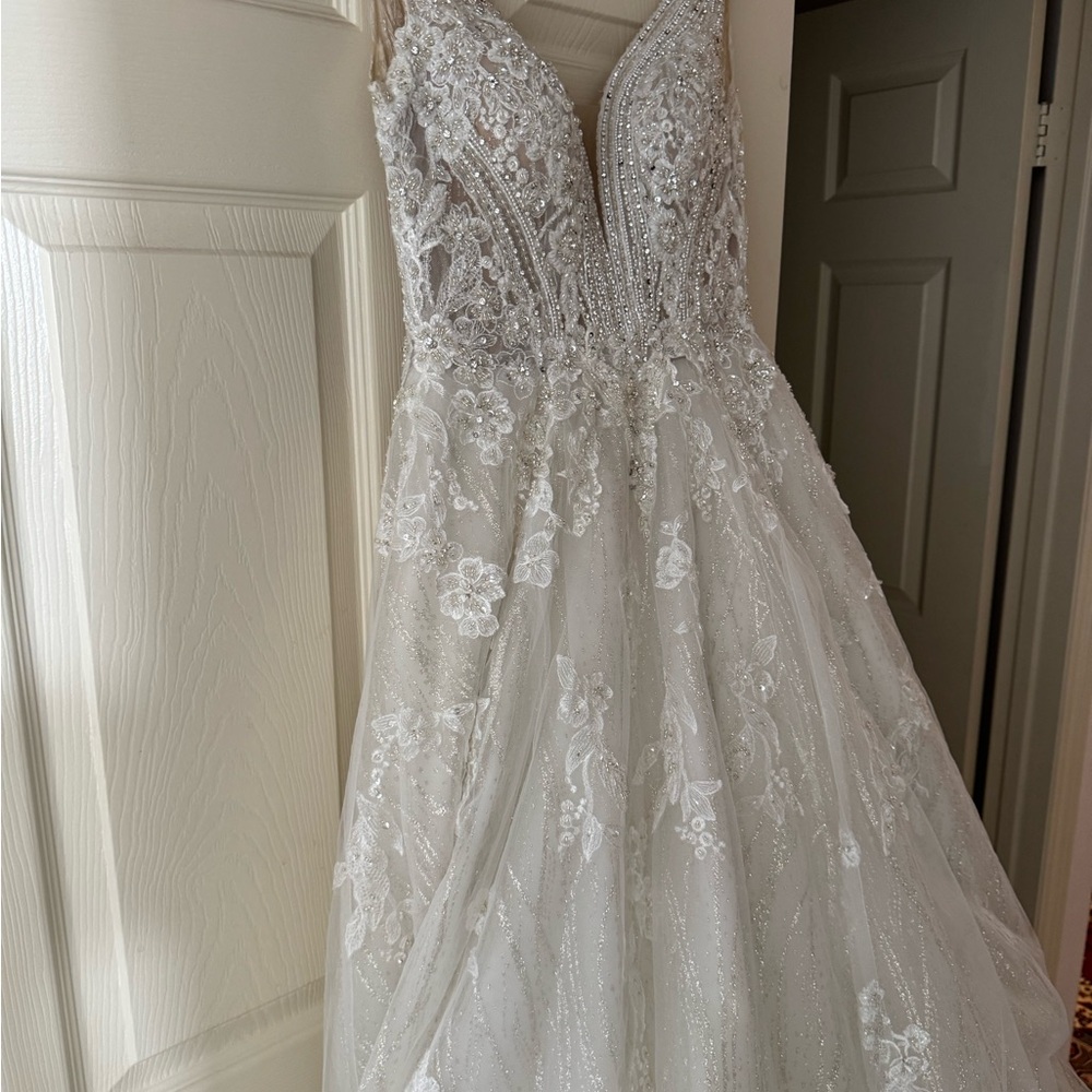 Sophia Tolli beaded v-neck wedding dress